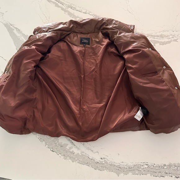 Avec Les Filles Fax Leather Puffer Jacket - Picture 8 of 10